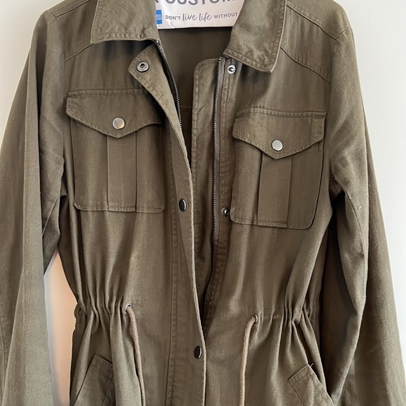 B.P. Olive Green Jacket with drawstrings - Picture 3 of 7